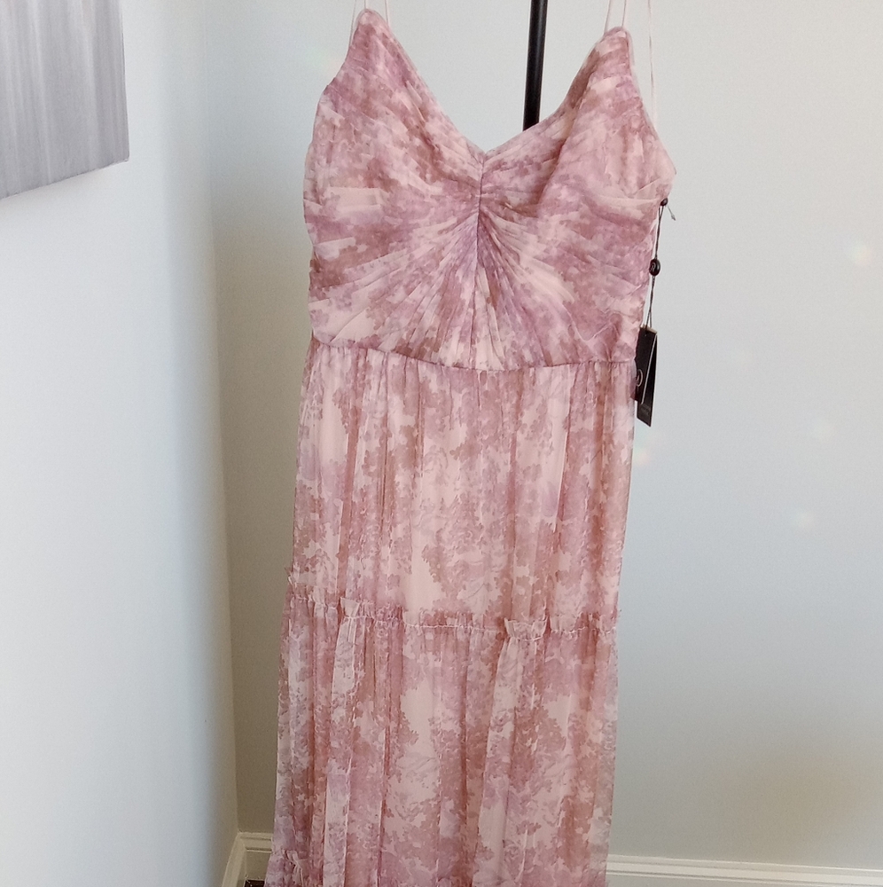 Adrianna Papell | NWT Floral Ruched Tulle Gown